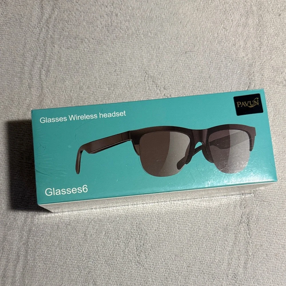 Black Glasses Wireless Headset with built in mic - Smart Touch - New!